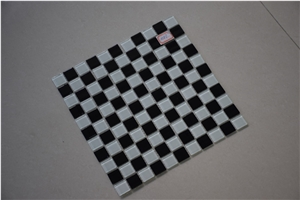 Black Mix White Color Glass Mosaic Tile Black Mix White Color Glass Mosaic Tile