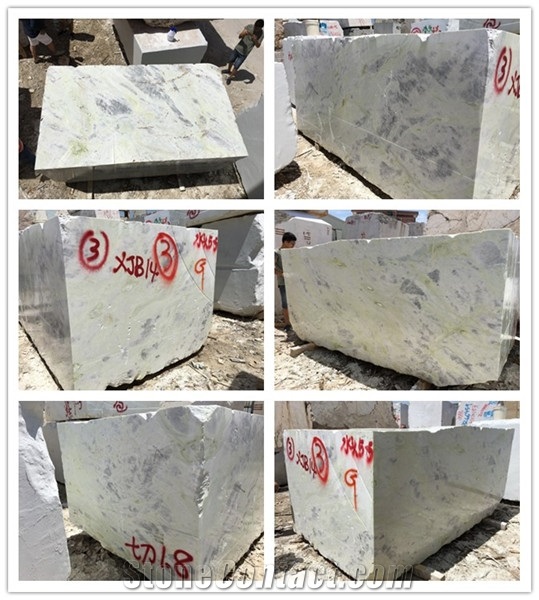China White Light Jade Marble Raw Blocks