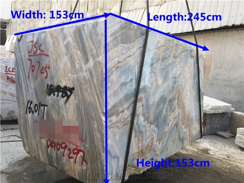 Colorful Moonet Sky Marble Blocks from Quarry