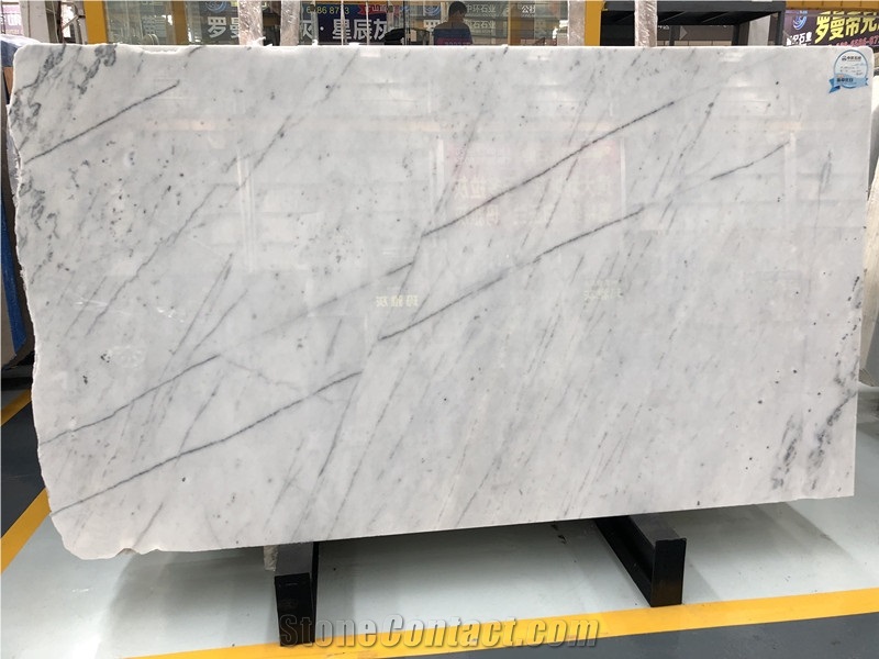 New Burma Bianco Carrara Venato Light Vein, Myanmar White Marble Slabs