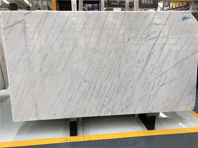 New Burma Bianco Carrara Venato Light Vein, Myanmar White Marble Slabs