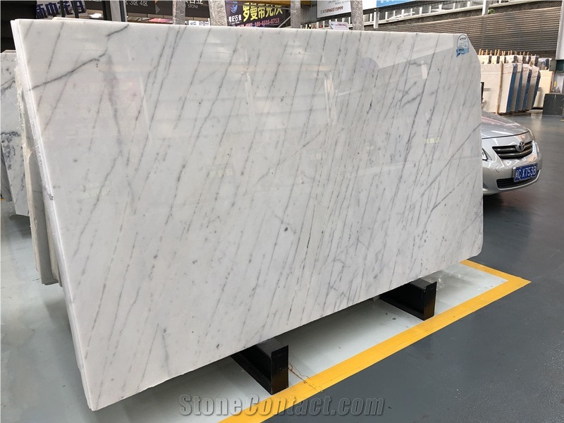 New Burma Bianco Carrara Venato Light Vein, Myanmar White Marble Slabs