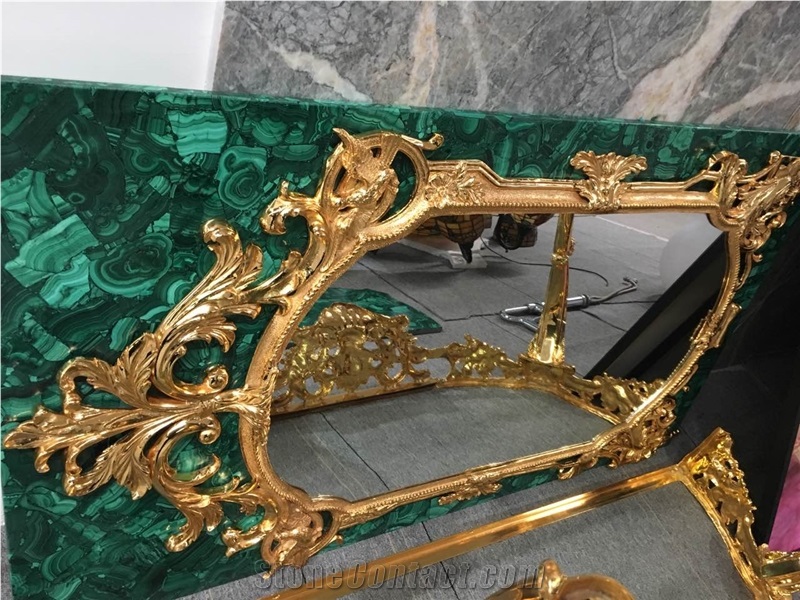 Polished Green Semiprecious Stone, Gem Stone Slabs