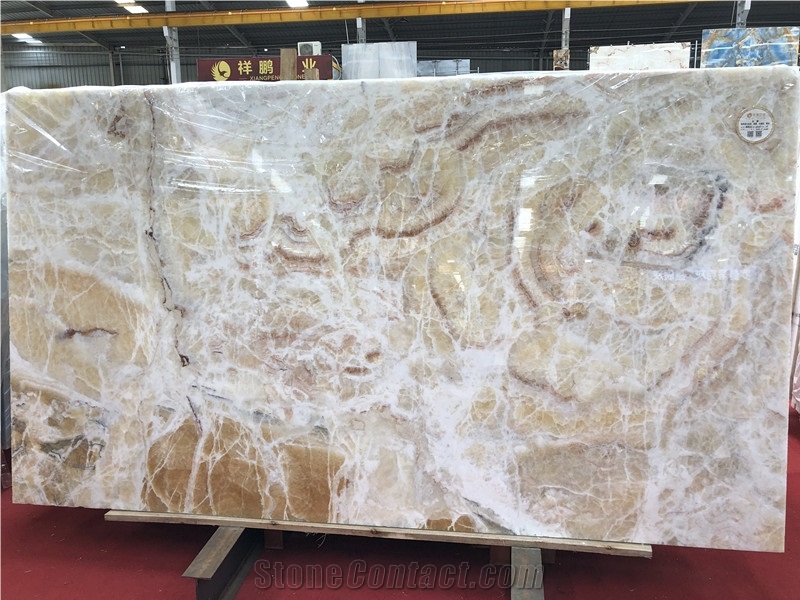 Rainbow Ice Jade Slabs for Wall Panel