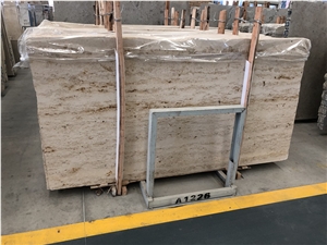 Roman Beige Travertine Wood Grain Travertine Slabs