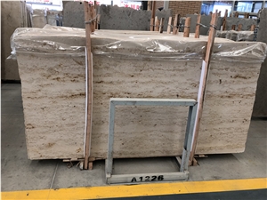 Roman Beige Travertine Wood Grain Travertine Slabs