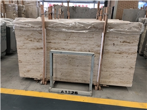 Roman Beige Travertine Wood Grain Travertine Slabs