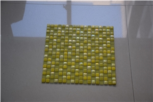Wall Paper Bright Yellow Glass Mosaic Tile