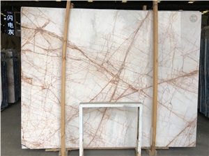 Xijiang White Jade with Red Lines Slabs