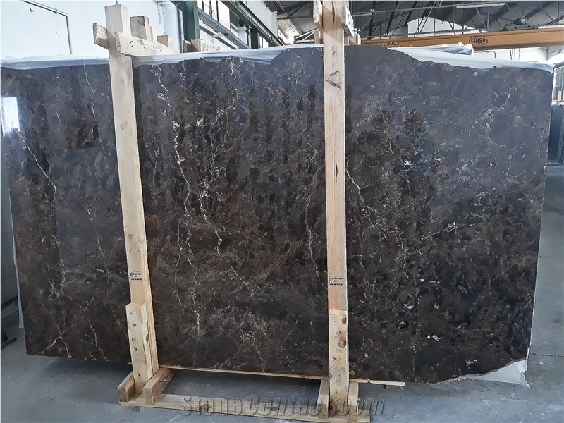 Dark Emperador Marble Polished Slabs, Marron Emperador Marble