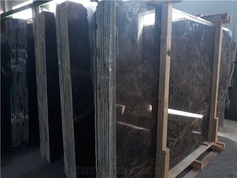 Dark Emperador Marble Polished Slabs, Marron Emperador Marble