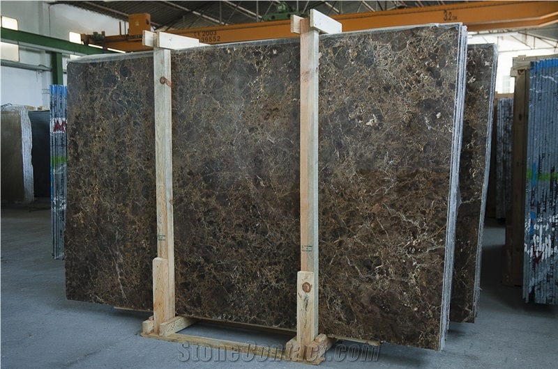 Dark Emperador Marble Polished Slabs, Marron Emperador Marble