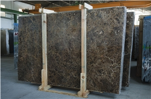 Dark Emperador Marble Polished Slabs, Marron Emperador Marble