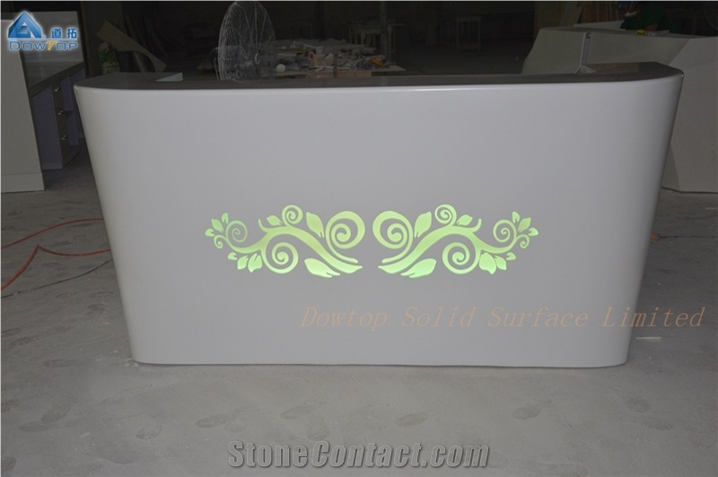 Acrylic Solid Surface Office Reception Desk
