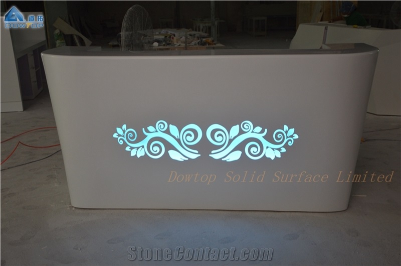 Acrylic Solid Surface Office Reception Desk