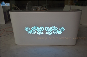 Acrylic Solid Surface Office Reception Desk