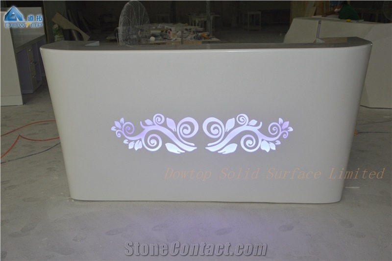 Acrylic Solid Surface Office Reception Desk