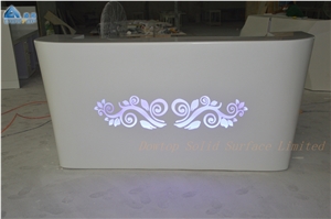 Acrylic Solid Surface Office Reception Desk