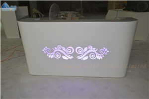 Acrylic Solid Surface Office Reception Desk