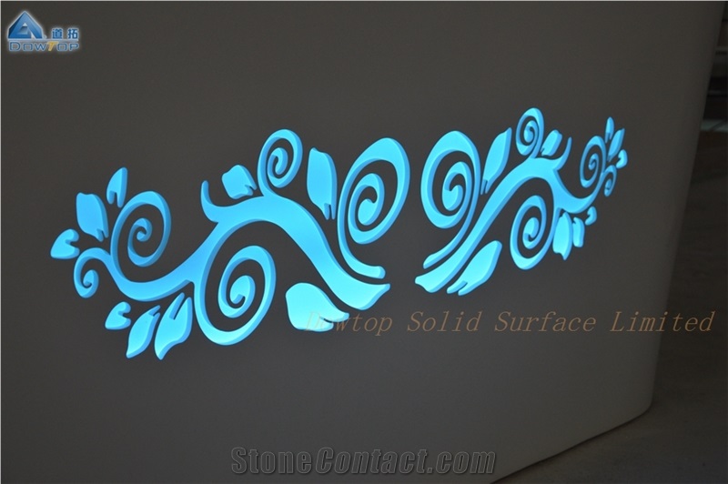 Acrylic Solid Surface Office Reception Desk