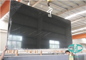 Artificial Black Stone Polished Slabs