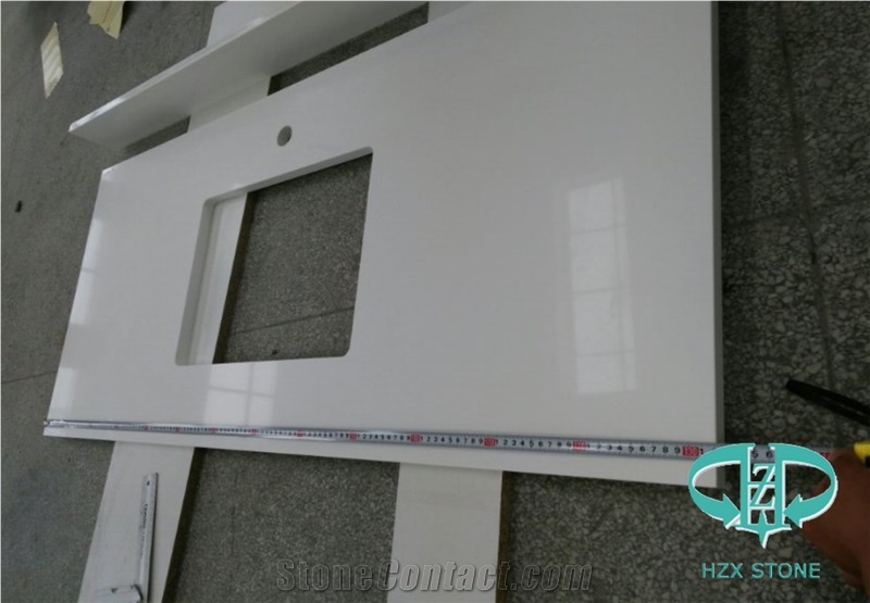 Artificial Pure White Quartz Countertop&Vanity Top