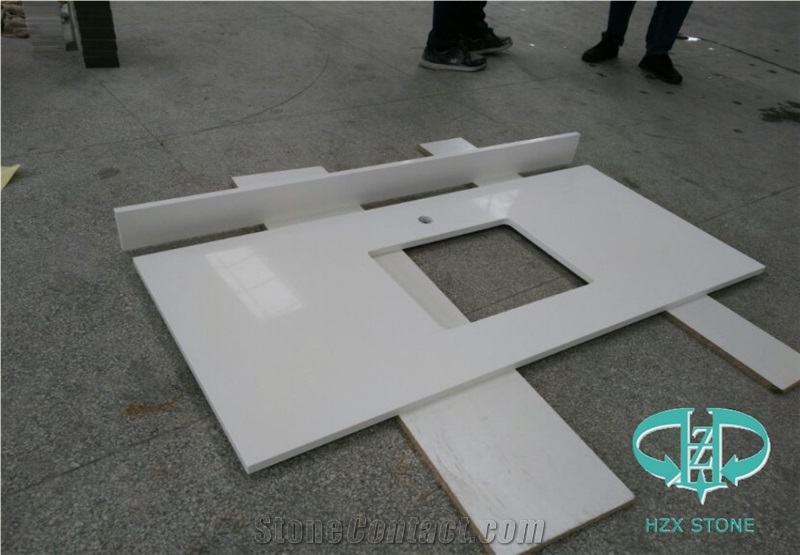 Artificial Pure White Quartz Countertop&Vanity Top