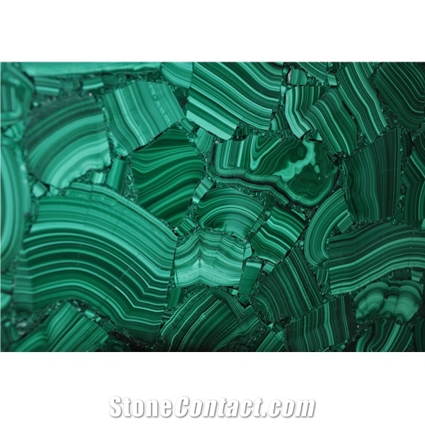Backlight Green Gem Semiprecious Stone Slabs