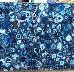 Backlit Semiprecious Stone Supplier Blue Agate