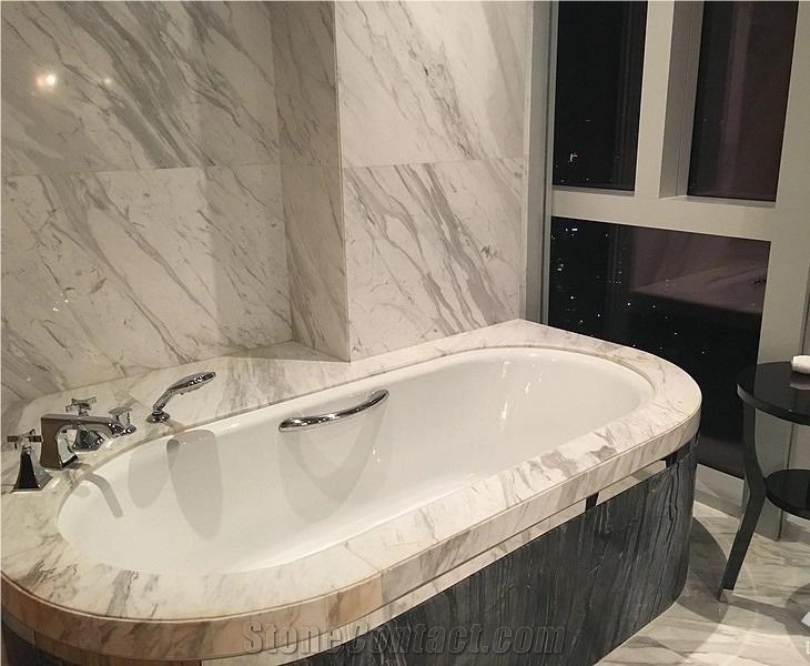 Bathroom Prefab Nano Glass White Quartz