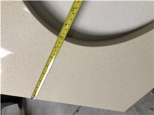 Beige Crushed Recycleglass Stone Quartz Vanity Top