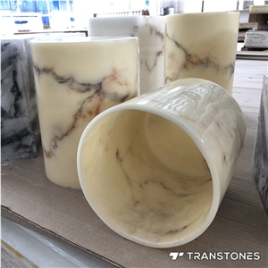 Beige Veins Alabaster Light Box Artificial Onyx