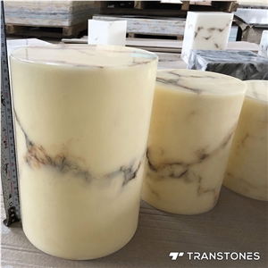 Beige Veins Alabaster Light Box Artificial Onyx