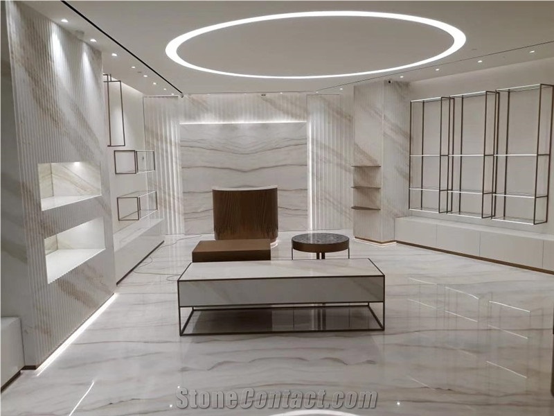 Bianco Lasa Merano White Marble Slab & Tile