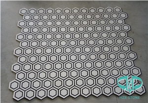Black and White Marble Mosaic Pattern for Wall