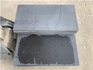 Black Basalt Lava Stone Tiles with Hole