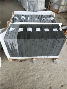 Black Basalt Lava Stone Tiles with Hole