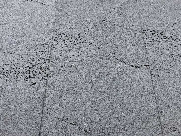 Black Basalt Lava Stone Tiles with Hole
