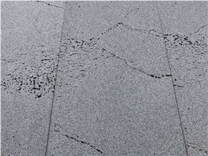 Black Basalt Lava Stone Tiles with Hole