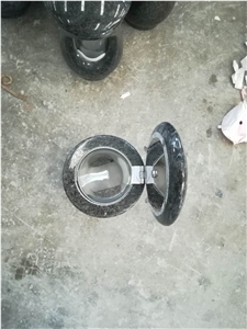 Black Impala Granite for Monumental Lamp