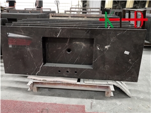 Black Marquina Marble Bathroom Countertops