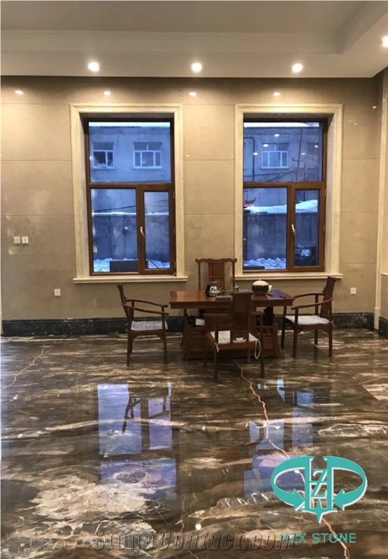 Blue Agate Slabs for Flooring - Walling