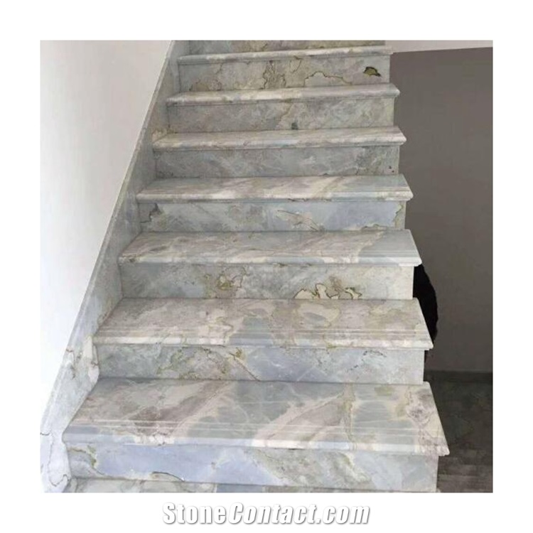 Blue Marble Tiles Polished Sky Blue Marble Steps
