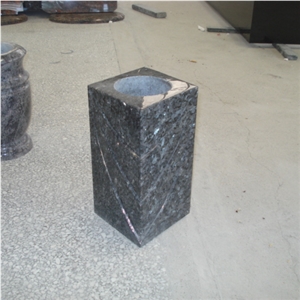 Blue Pearl Granite Polished Cheap Headstone Vases