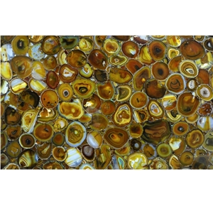Brown Semiprecious Stone Slabs for Home Furniture