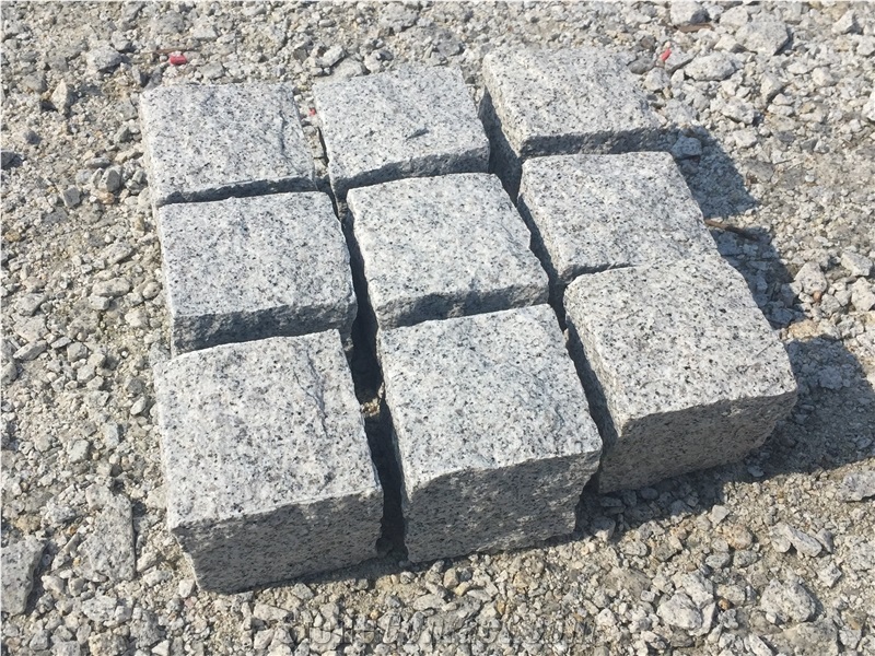 Bush Hammered G603 Light Grey Granite Paving