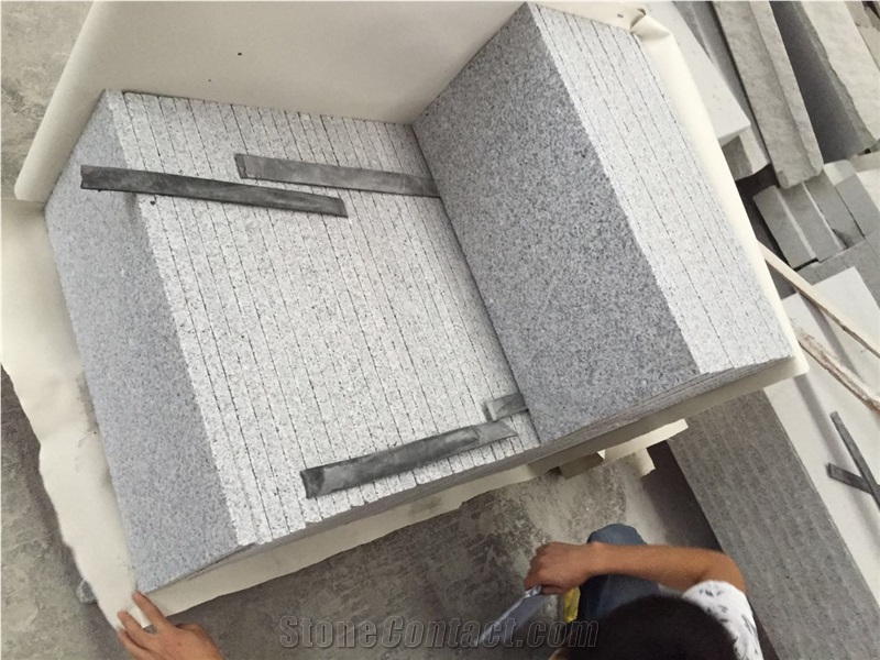 Bush Hammered G603 Light Grey Granite Paving