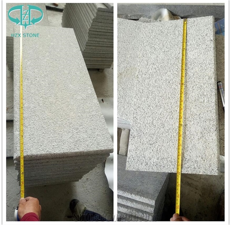 Bush Hammered G603 White Grey Pool Steps
