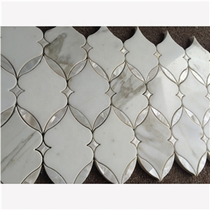 Calacatta Marble Mix Mother Of Pearl Mosaic