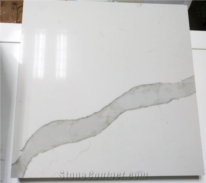 Calacatta Quartz Stone Kitchen Island Countertops
